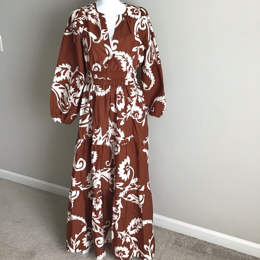 Anthropologie Somerset Maxi Dress Size M Long Sleeves NWT